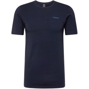G-Star RAW - Slim Base T-Shirt - Donkerblauw - Biologisch Katoen - Korte Mouwen