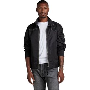 G-STAR RAW - Harrington Jas - Zwart - Leren Materiaal