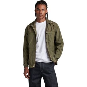 G-STAR RAW - Fabric Mix Overhemd - Olijfgroen - Katoen