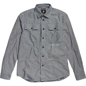 G-Star - Panel Cargo Reg Shirt - Blauw - Katoen - Gestreept