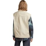 G-star Oversized Denim Vest Beige Vrouw