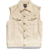 G-star Oversized Denim Vest Beige Vrouw