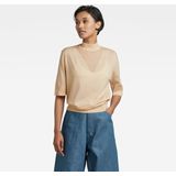 G-STAR RAW - Core Mock - Damestrui - Beige - Halve Mouwen