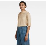 G-STAR RAW - Core Mock - Damestrui - Beige - Halve Mouwen