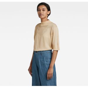G-STAR RAW - Core Mock Neck Knits - Gebreide Trui - Beige