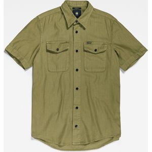 G-star Marine Service Slim Fit Overhemd Met Korte Mouwen Groen S Man