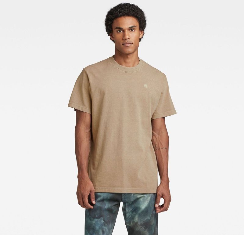 G-star - Overdyed Loose T-shirt - Bruin - Korte Mouwen