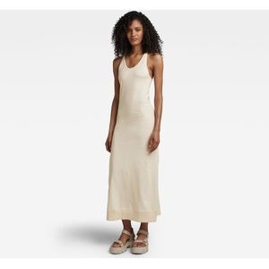 Onderjurk - Ronde Hals - Fijne Bandjes - Geribbelde Rand - Gleuf Voorzijde