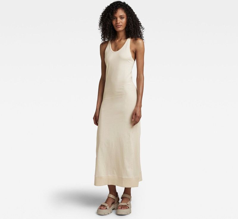 Onderjurk - Ronde Hals - Fijne Bandjes - Geribbelde Rand - Gleuf Voorzijde