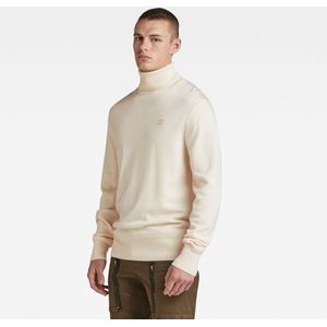 G-STAR RAW Premium Core Turtle Neck Gebreide trui, Beige (Eggnog D21933-b692-g076), XS