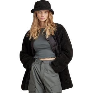 G-Star - Long Jacket Teddy - Jack - Zwart - Gerecycled Polyester