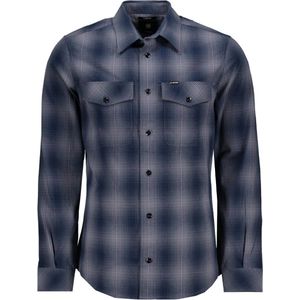 G-Star RAW Overhemd Marine Slim Shirt D20165 D412 G092 Rank Blue Vanderbilt Check Mannen