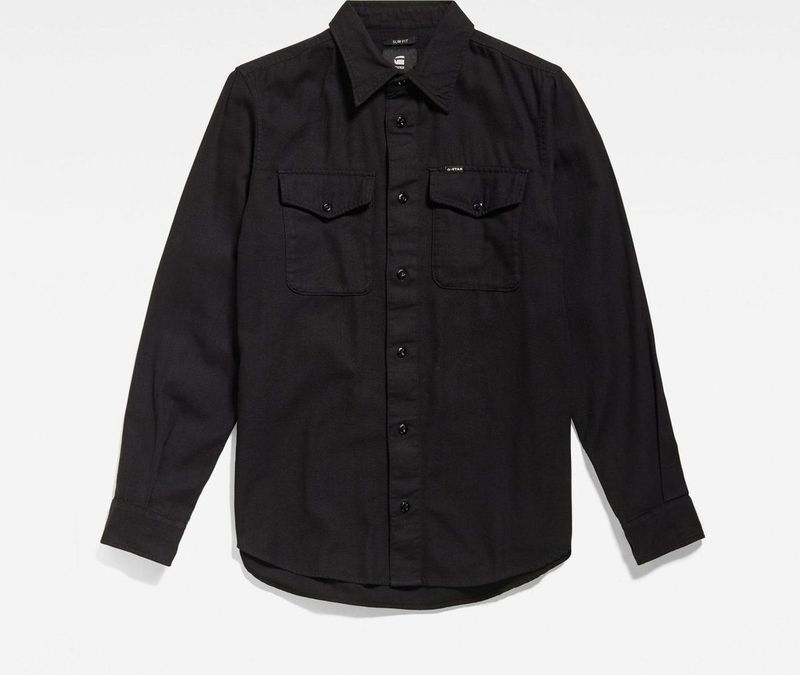 G-star - Marine - Overhemd - Slim Fit - Lichtgewicht Geweven - Lange Mouwen