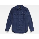 G-star - Marine - Overhemd - Slim Fit - Lange Mouwen
