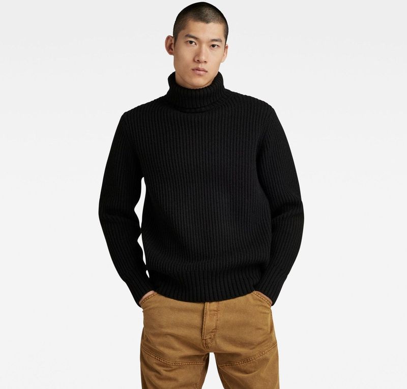 G-star Essential Trui Met Hoge Hals Zwart Man
