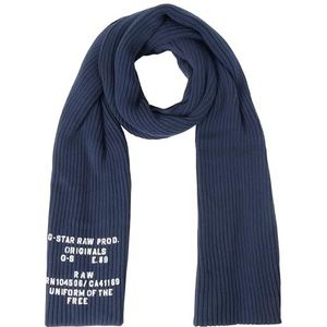 G-STAR RAW Men's Effo sjaal tekst sjaal, blauw (Sartho Blue D22191-B146-6067), één maat, blauw (sartho blue D22191-B146-6067), One Size