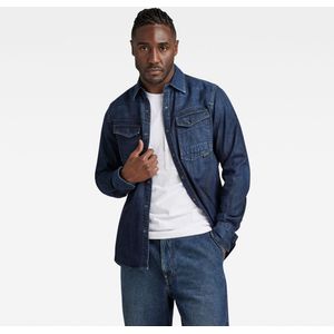 G-STAR RAW Slim T-shirt van denim voor heren, Blauw (Worn in Deep Sea D23616-d252-g133)