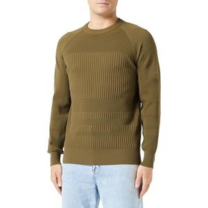 G-STAR RAW Engineered R Knit Gebreid Heren, Groen (donker olijf D23979-d465-c744)