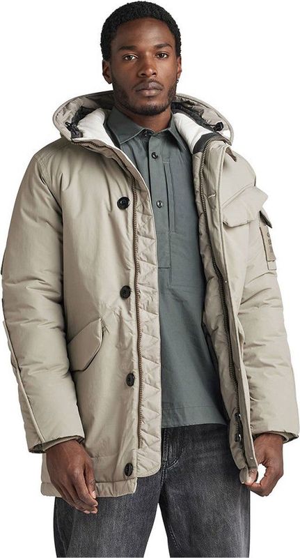 G-STAR Vodan Gewatteerde Parka - Grijs - Materiaal: Polyester