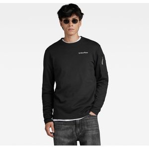 G-Star RAW - Longsleeve - Dk Black - Met Ritszak op de Arm