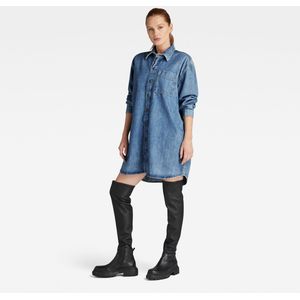 G star 75 Korte Jurk Met Lange Mouwen Blauw Vrouw