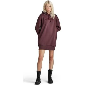 G-STAR RAW Dames Flock Hooded Sweater Dress, Paars (wijnstok D24669-a971-d303), XXS