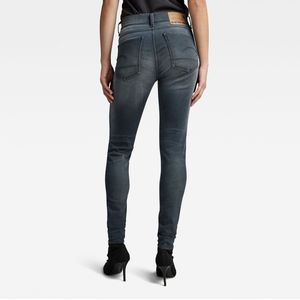G-STAR Lhana Skinny Jeans - Blauw - Katoen - Hoge Tailleband - Ontwerp met 5 Zakken