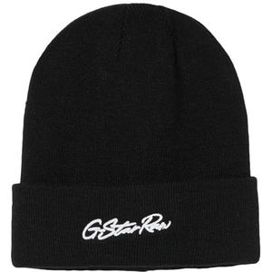 G-STAR RAW Effo Aw Long Beanie Hat voor heren, zwart (dk black D24722-C754-6484), Eén maat