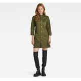 Shirtjurken - Opstaande Kraag - 3/4 Mouwen - Split - Zijzakken - Borstzakken