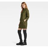 Shirtjurken - Opstaande Kraag - 3/4 Mouwen - Split - Zijzakken - Borstzakken