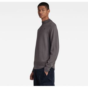 G-STAR RAW Heren Premium Core Mock Neck Gebreide trui Knits, Grijs (Rabbit D21932-b692-g077), XS
