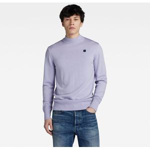G-STAR RAW - Premium Core Mock Neck - Gebreide Trui - Grijs - Icelandic Blue D21932-b692-g081