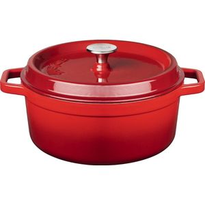 Sola - Gietijzer Braadpannen - Oranje/Rood - Ø 28 cm - Geschikt voor Elke Warmtebron