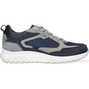 McGregor Heren Sneakers - Blauw Grijs - Lage Sneakers - Leer - Veters