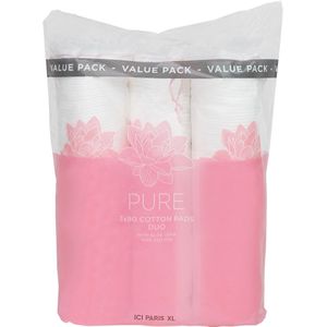 Ici Paris Xl Wattenschijfjes Duo Met Aloe Vera 100 Katoen 80 Pads Ici Paris Xl - Pure Wattenschijfjes Duo Met Aloë Vera 100% Katoen - Value Pack