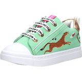 Shoesme - Sneaker - Mintgroen - Luipaardprint - Veter- en Ritssluiting