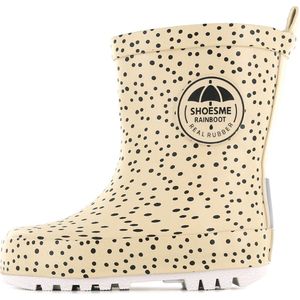 Shoesme - Regenlaarzen - Wit - Beige Dots - Textiel