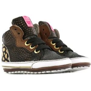 Shoesme - Leerloopschoentje - Black Bronze Metallic - Metallic/Suede