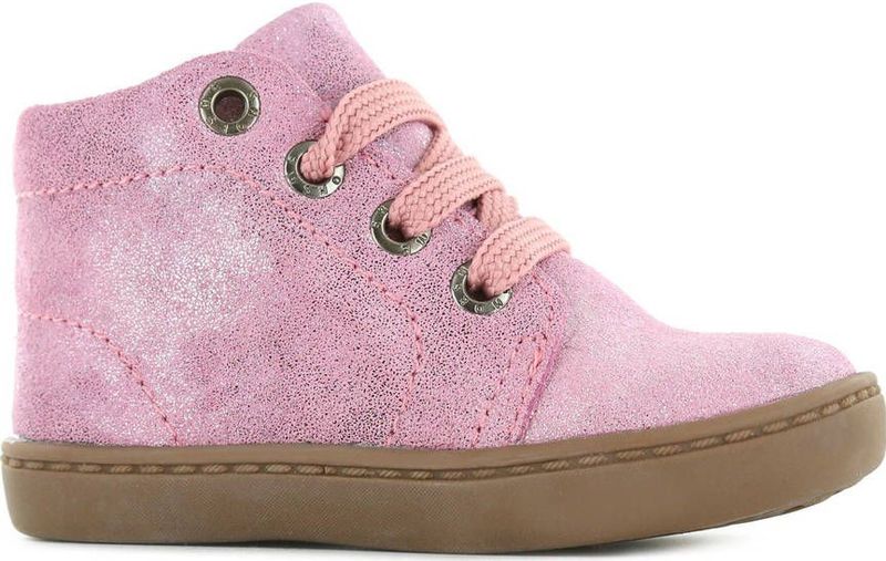 Shoesme Flex FL21W001-A Leren Veterboots Roze/Metallic
