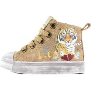 Sneakers Meisjes jongens Beige Tiger Leer Shoesme