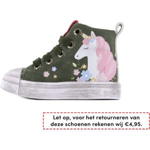 Sneakers | Meisjes | Green Unicorn | Leer | Shoesme | Maat 35