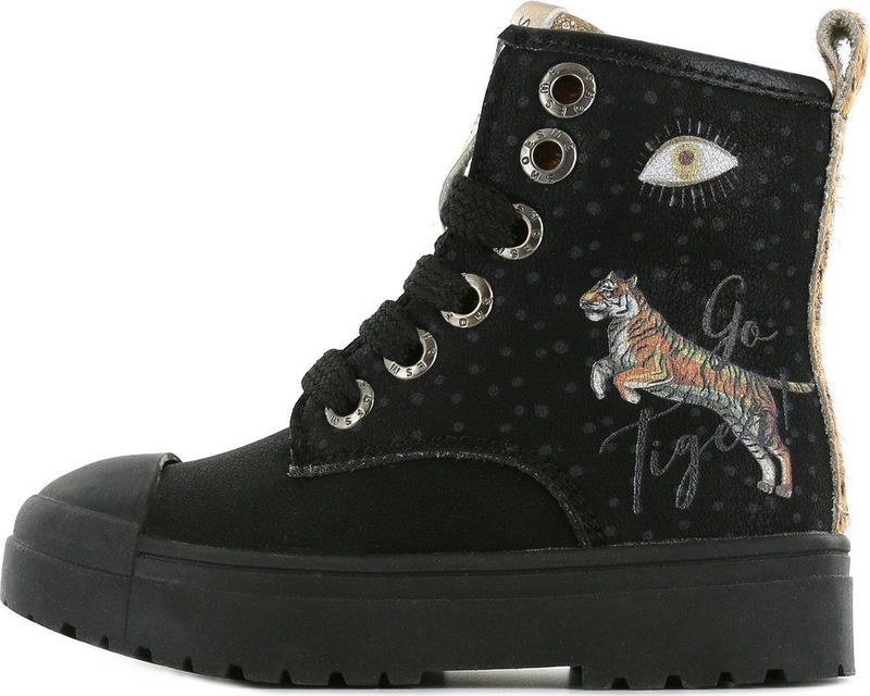 Shoesme zwarte bikerboot Go Tiger
