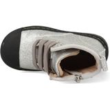 Shoesme zilvermetallic lage bikerboot met stootn