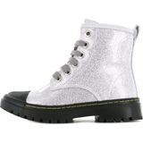 Shoesme zilvermetallic lage bikerboot met stootn