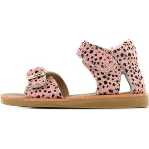 Sandalen Meisjes Pink Black Dots Leer Shoesme