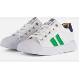 Shoesme Leren Sneakers Wit/Groen