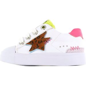 Shoesme - Sneakers - White Pink - Leer - Met Ritssluiting