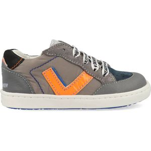 Sneakers | Jongens | Grey Orange | Leer | Shoesme | Maat 26