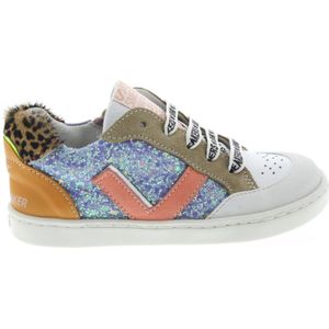 Sneakers | Meisjes | Lilac Glitter Orange | Leer | Shoesme | Maat 26