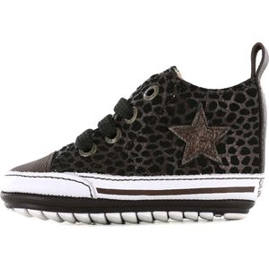Baby Eerste stapschoenen Meisjes Brown Black Dots Leer Shoesme